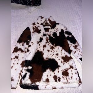 Cow print pull over girls